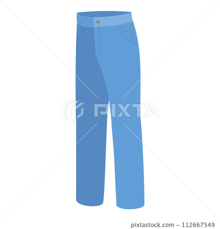 3D Isometric Flat Vector Set of Jeans Styles, Fashion Pants. Item 8 112667549