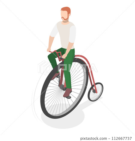 3D Isometric Flat Vector Set of British People Set, Victorian Era Persons. Item 1 112667737