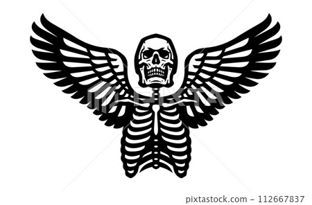 Skeleton with spread wings. Skeleton with spread wings. 112667837