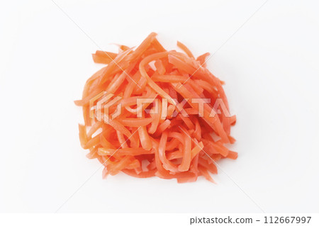 Red ginger white background Red ginger white background 112667997