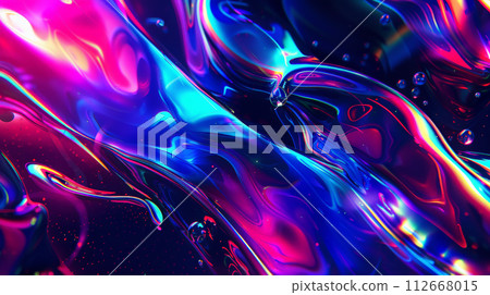 Astral Luminescence: Vivid Fluorescent Delight. Generative AI 112668015