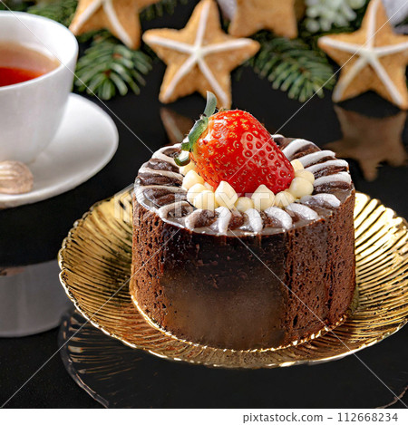 一人小聖誕蛋糕盤 112668234