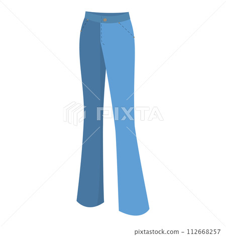 3D Isometric Flat Vector Set of Jeans Styles, Fashion Pants. Item 7 112668257