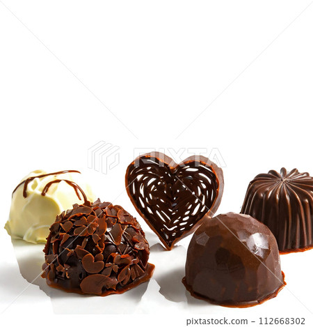 時尚高級巧克力白底 112668302