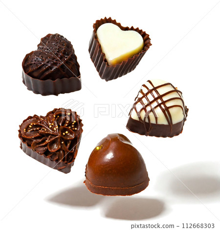 Fashionable high-class chocolate white background 112668303