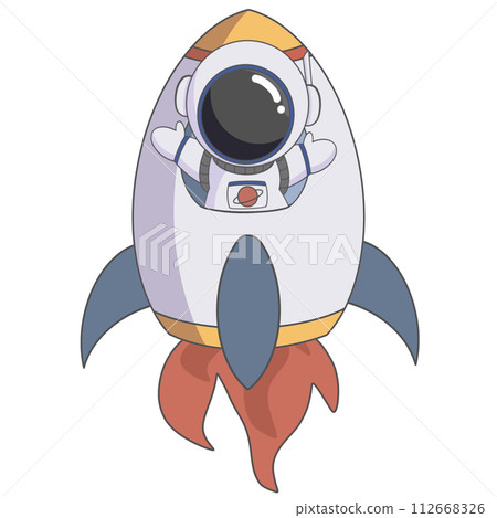 a space rocket with a rocket a space rocket with a rocket 112668326