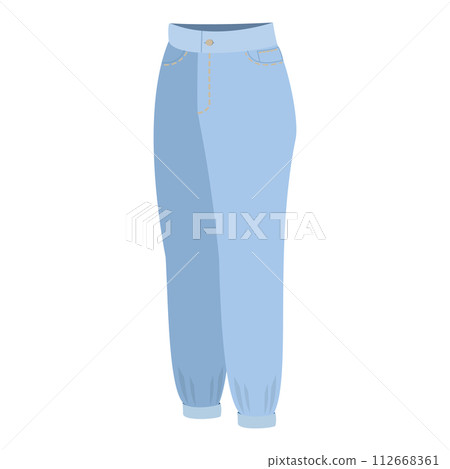 3D Isometric Flat Vector Set of Jeans Styles, Fashion Pants. Item 6 3D Isometric Flat Vector Set of Jeans Styles, Fashion Pants. Item 6 112668361