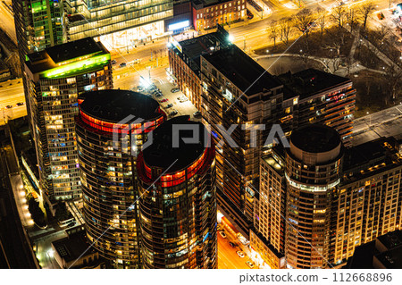 Night view of a skyscraper 112668896