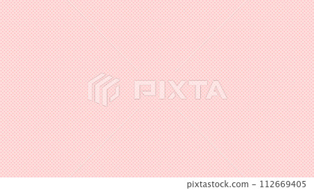 Small pink polka dot pattern - Simple and cute dot pattern background/banner material - 16:9 112669405