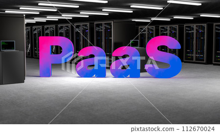 Data center. Iaas, saas, paas. Backup, mining, hosting, mainframe, farm and computer rack with storage information. Cyber Security. 3d render Data center. Iaas, saas, paas. Backup, mining, hosting, mainframe, farm and computer rack with storage information. Cyber Security. 3d render 112670024