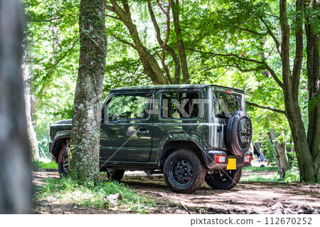 4WD car car drive fresh green 112670252