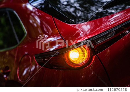 brake light red car japanese car drive brake light red car japanese car drive 112670258