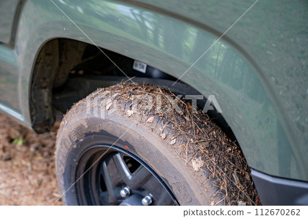 tire car automobile wheel mountain road outdoor tire car automobile wheel mountain road outdoor 112670262