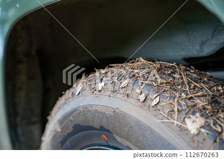 tire car automobile wheel mountain road outdoor tire car automobile wheel mountain road outdoor 112670263