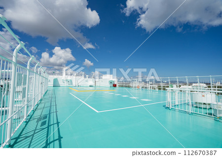 ship ferry sea blue sky clear sky journey ship ferry sea blue sky clear sky journey 112670387