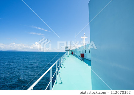 ship ferry sea blue sky clear sky journey ship ferry sea blue sky clear sky journey 112670392