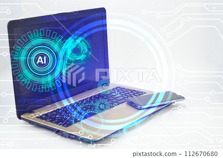 Concept of artificial intelligence controlling technology Concept of artificial intelligence controlling technology 112670680