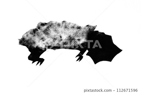 Silhouette of turtle drawn by hand with black ink Silhouette of turtle drawn by hand with black ink 112671596