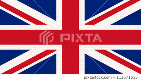 Flag of England on fabric surface. English national flag on textured background Flag of England on fabric surface. English national flag on textured background 112671616