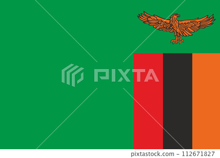 flag of Zambia. National Zambian flag. African country 112671827