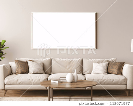 Bright Scandinavian Style Living Room Interior Bright Scandinavian Style Living Room Interior 112671977