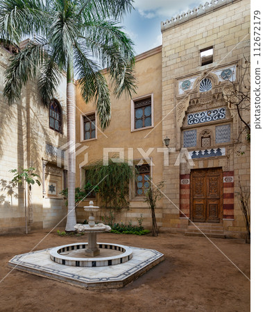 Serene Courtyard at Prince Naguib Palace, Cairo in Mamluk Architectural Style 112672179