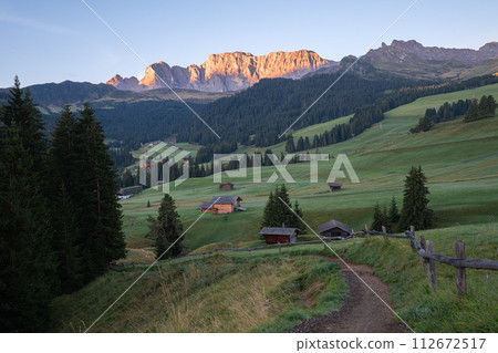 South Tirol with famous Seiser Alp, Italy, Europe South Tirol with famous Seiser Alp, Italy, Europe 112672517