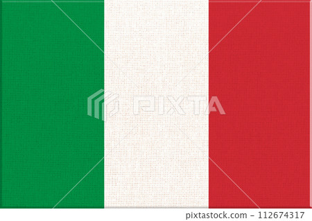 flag of Italy. National Italian flag on fabric. State symbol of Italia flag of Italy. National Italian flag on fabric. State symbol of Italia 112674317
