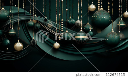 Art deco christmas abstract background 112674515
