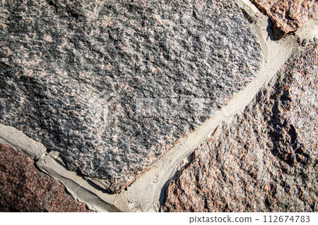 Boulder wall. Historical buildings, restoration and construction 112674783