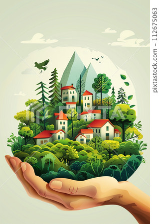 Earth Day illustration. Sustainability concept Earth Day illustration. Sustainability concept 112675063