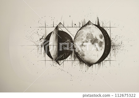 Celestial magic mystical and esoteric Illustration Celestial magic mystical and esoteric Illustration 112675322