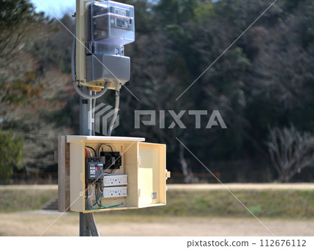 Construction site temporary electricity distribution board 112676112