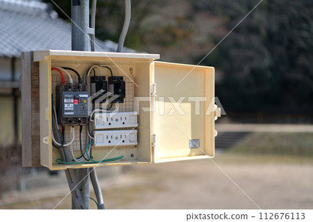 Construction site temporary electricity distribution board 112676113