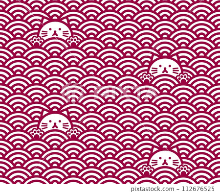 Qinghai wave and cat (red) Qinghai wave and cat (red) 112676525