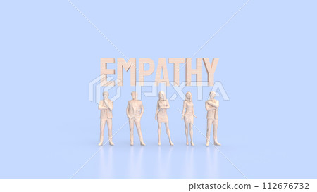 The Human figure and text for empathy concept 3d rendering. The Human figure and text for empathy concept 3d rendering. 112676732