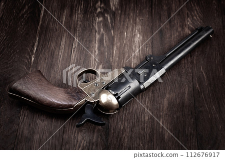 Old West gun. Percussion Army Revolver Old West gun. Percussion Army Revolver 112676917