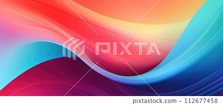 Captivating abstract backdrop with bold and colorful gradients, showcasing dynamic waves texture for a visually appealing panorama, Ai Generated. Captivating abstract backdrop with bold and colorful gradients, showcasing dynamic waves texture for a visually appealing panorama, Ai Generated. 112677458