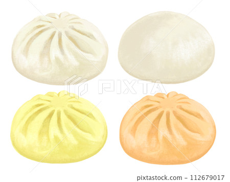 Chinese steamed buns (4 types) 112679017
