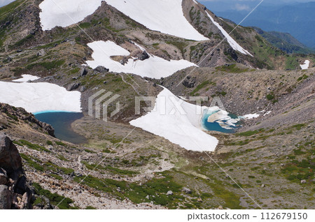 白山，從 Gozenmine、Daigomine 和池塘看到的景色 112679150