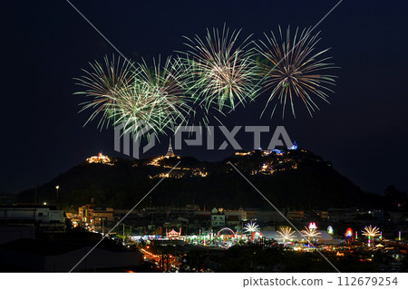 big firework over the city big firework over the city 112679254