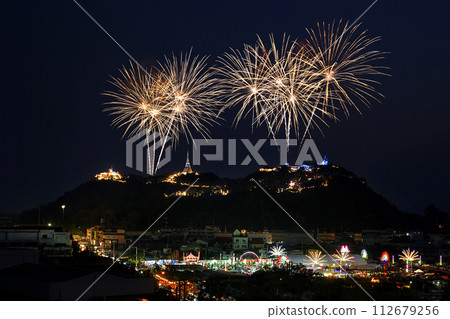 big firework over the city big firework over the city 112679256