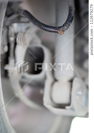 Broken car break system Broken car break system 112679279