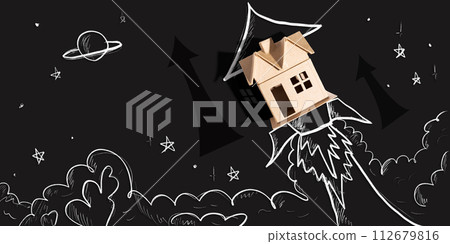 Housing price rising up like a rocket 112679816