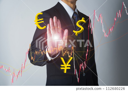 Image of Yen Dollar Euro Forex 112680226