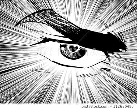 Concentrating eyes 112680493