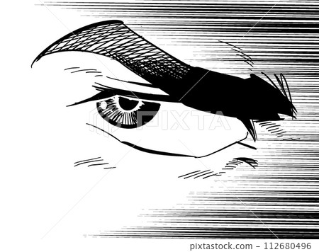 Concentrating eyes 112680496