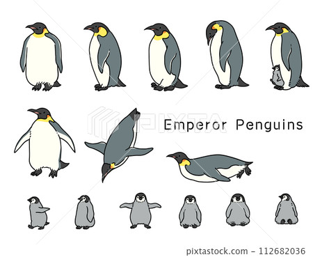 手繪帝企鵝插畫集 112682036