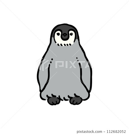 前視圖帝企鵝小孩圖 112682052