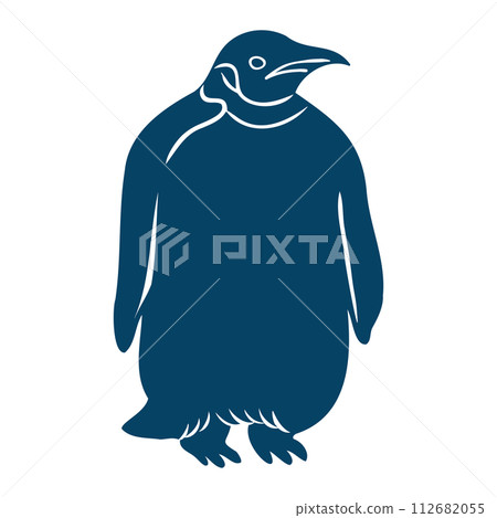 帝企鵝剪影圖 112682055